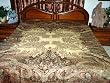Biege Pashmina Jamavar Indian Bedspread Bedding Couch Throw King/queen 108"