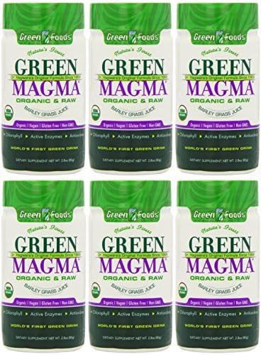 (6 PACK) - Rio Trading Green Magma Green Barley Grass Powder - Organic | 80g | 6 PACK - SUPER SAVER - SAVE MONEY by Green Magma