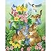Bits and Pieces – 100 Piece Jigsaw Puzzle for Adults – A Touch of Spring by Artist Jane Maday - Cute Bunnies Jigsaw Puzzle, Completed Puzzle Size: 15