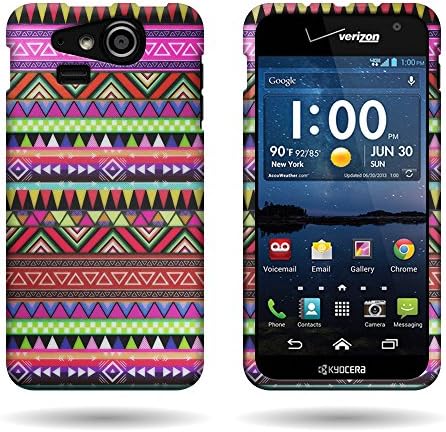 CoverON® Hard Slim Design Case for Kyocera Hydro Elite - with Cover Removal Pry Tool - Red Green Tribal