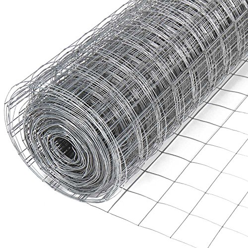 spécifications Grillage - 25 x 1 m - maillage : 50 x 50 mm - pour intérieur et jardin - fil de fer galvanisé - DIVERS MAILLAGES AU CHOIX