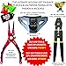 BITE Professional Aluminum Saltwater Fishing Pliers -Spring Loaded-Rubber Insert Grips-Tungsten Carbide Cutters-with a Set of Replacement Carbide Cutters & Premium Clip Sheath