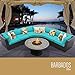 TK Classics 6 Piece Barbados Outdoor Wicker Patio Furniture Set, Aruba 06e