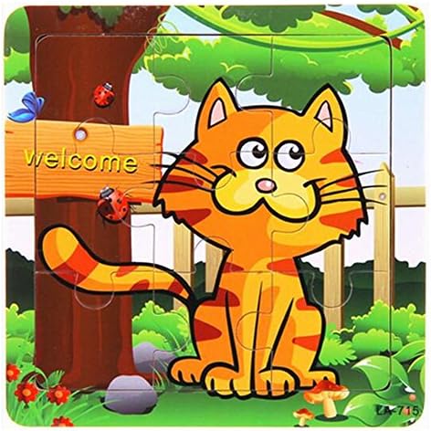9 parts simple puzzle for 12-24 months old baby Cat