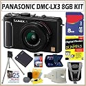 Panasonic DMC-LX3/K 10.1MP Wide Angle Digital Camera in Black + 8GB Deluxe Accessory Kit