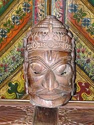 Gift Idea-antique Hand Carved and Painted Wooden Mask 20 Inches