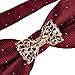 Hello Tie Solid Silver Dot Gold Edge Luxurious Pre-tied Bow Ties Black