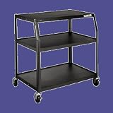 61dY1tfw2TL. SL160  Hon PFUL40P Black 40 Wide Body Cart with 2 Shelves, 40 x 32 1/2 x 44  Category: AV Carts