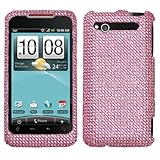 Pink With Full Rhinestones Hard Protector Case Cover For HTC Merge ADR6325