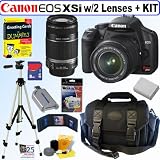 Canon Digital Rebel XSi 12MP Digital SLR Camera (Black) with 8 GB Deluxe Accessory Kit