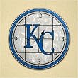 Kansas City Royals MLB Art Glass Clock