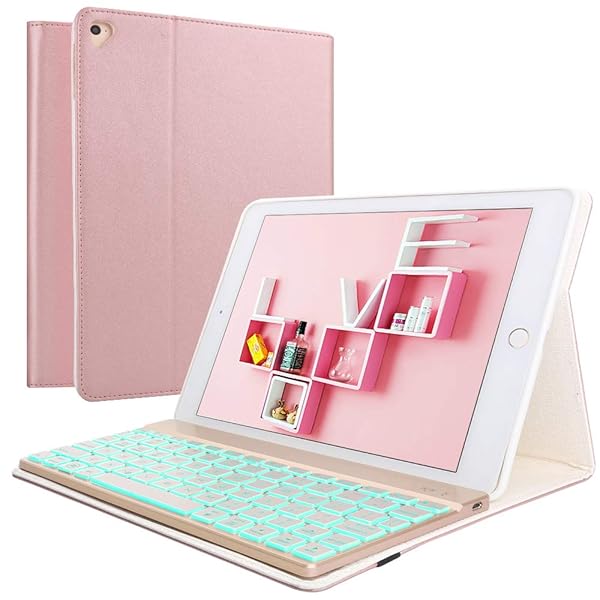 iPad Case with Detachable Bluetooth Keyboard 5th Gen 6th Gen /iPad 2017