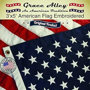 American Flag: 100% American Made - USA Flags Made In USA - Embroidered Stars and Sewn Stripes