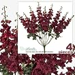 FOUR 26" Delphinium Artificial Flower Bushes in Burgundy for home or wedding decoration