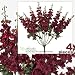 FOUR 26" Delphinium Artificial Flower Bushes in Burgundy for home or wedding decoration