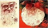 RUBBER STAMPEDE HARD TO FIND SANTA COLLAGE RUBBER STAMP