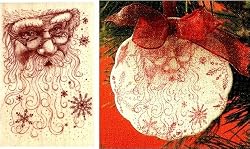 RUBBER STAMPEDE HARD TO FIND SANTA COLLAGE RUBBER STAMP