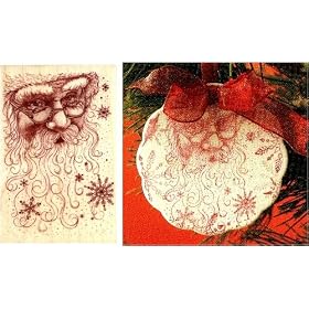 RUBBER STAMPEDE HARD TO FIND SANTA COLLAGE RUBBER STAMP