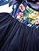 NNJXD Girl Tulle Long Sleeve Printed Bowknot Formal Casual Dress Size 4-5 Years Blue