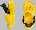 Birkis Clogs ''Fun Air Back Strap'' aus Alpro-Cell in cyber yellow mit schmalem Fussbett