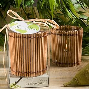 Bamboo Wood Candle Wedding Favors, 120