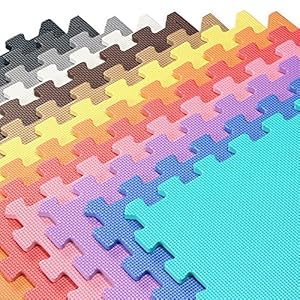 We Sell Mats Red 312 Sq Ft (78 assorted tiles + borders) Foam Interlocking Anti-fatigue Exercise Gym Floor Square Trade Show Tiles