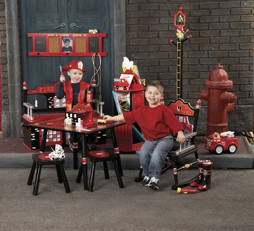 Levels of Discovery Firefighter Toy Box Bench