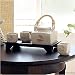 Kitchen & Housewares : Pressed Leaves Tea Set w/h Wood Tray & Pot Thailand