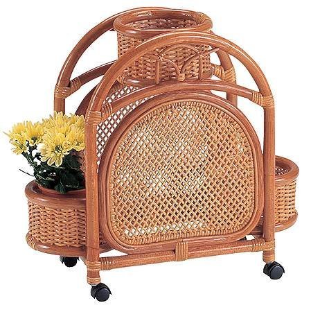 籐家具(ラタン) 籐フラワーラック W58 W102