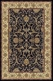 IMAGE OF Traditional Area Rug, Radici USA Noble Collection 5'x8' Black