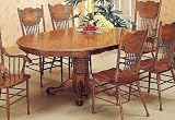Sunburst Design Solid Oak Wood Nostalgia Dining Table