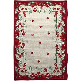 Extra Weave Cherries 24-by-36-Inch Printed Jute Rug