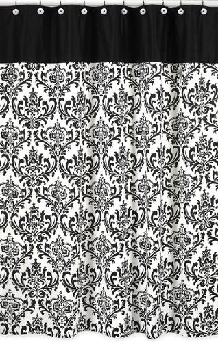 Black and White Isabella Shower Curtain