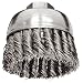 Weiler 5/8"-11 Arbor, 0.020" Wire Size, 2-3/4" Diameter, Single Row, 302 Stainless Steel Bristles, General Duty, Knot Wire Cup Brush