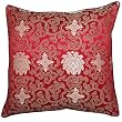 Decorative Handmade Silky Magenta Cushion Cover / Pillow Sham - Chinese Lotus Flower Design