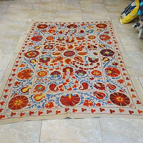 Suzani Cover with Handmade Silk Embroidery