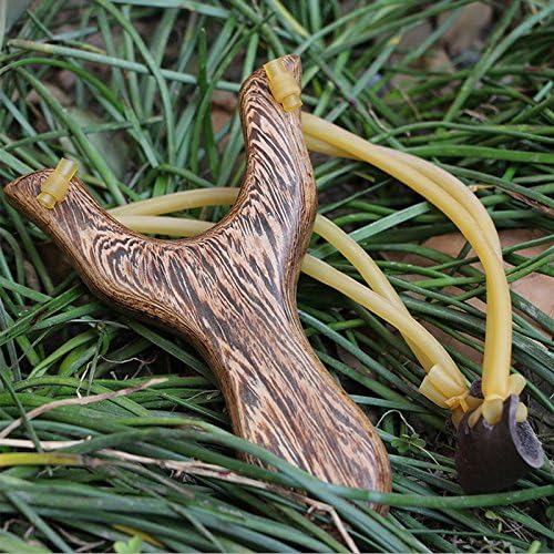 1pc Wooden Slingshot Hunting With Rubber Handmade Nature Outdoor Game Toy