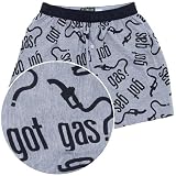Fun Boxers Got Gas? Gray Boxer Shorts for Men L