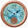 Springfield Precision Instruments 14" Aquarius Metal Clock with Thermometer