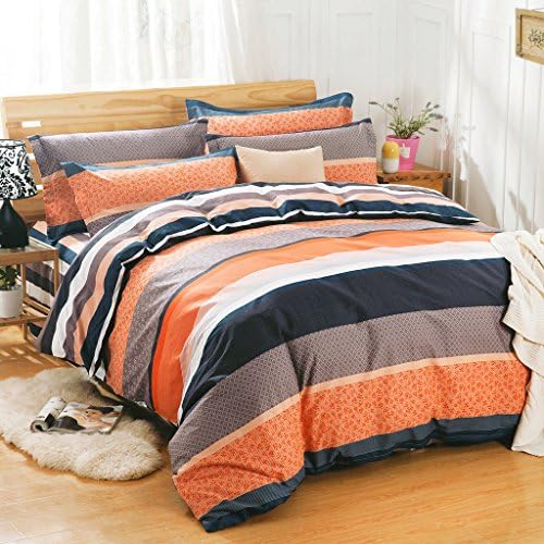 Maximize YFP-108 4-Piece Bed Sheet Set, 100% Pure Cotton with 200 Thread Count, Twill Woven, Printed Paisley Patterns, Wrinkle, Fade &amp; Stain Resistant, Queen Size