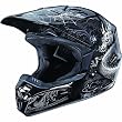 Fox Racing Empire Men's V1 Motocross Motorcycle Helmet w/ Free B&F Heart Sticker Bundle - Black
