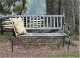 Outdoor Living : Ebony Frost Metal Madeira Bench