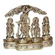 Asian Statues Brass Lord Krishna and Radha 7.5 x 5 x 2.75 inches