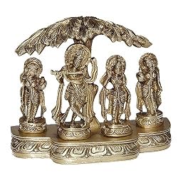 Asian Statues Brass Lord Krishna and Radha