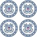 Set of Four Coast Guard Occasion Coasters Style - V254