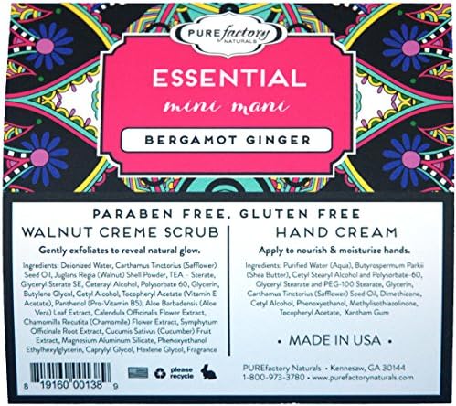 PUREfactory Naturals Essential Mini Mani Gift Set (Bergamot Ginger)