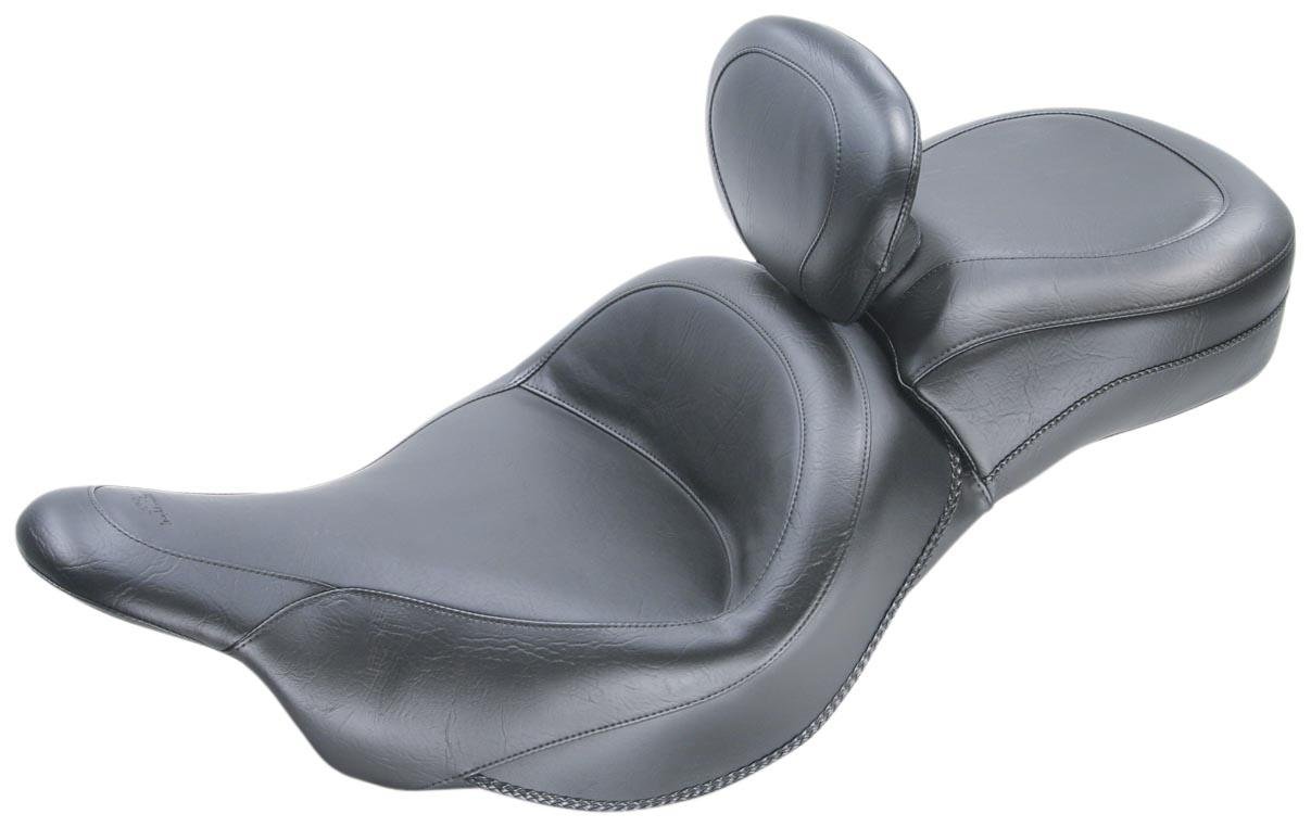 Mustang Wide Touring TwoPiece Vintage Motorcycle Seat Driver