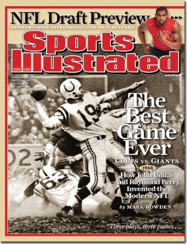 Johnny Unitas Baltimore Colts vs New York Giants 1958 - Best Game Every (Sports Illustrated Magazine - April 2008)