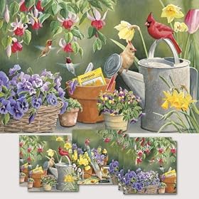 Evergreen Enterprises PVC Placemat and Coasters Garden Delight by Evergreen