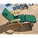 SERENITY TEAK STEAMER CHAIR WITH CUSHION (GREEN) - Fully Assembled